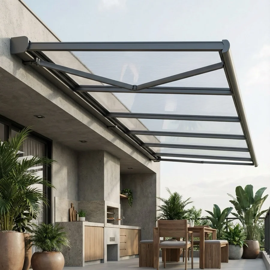 Toldo de Policarbonato Alveolar — Toldos e Esquadrias